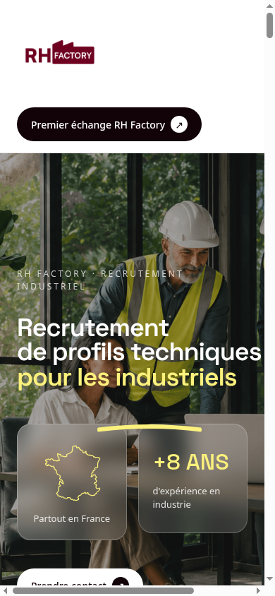 MyRH Factory sur mobile
