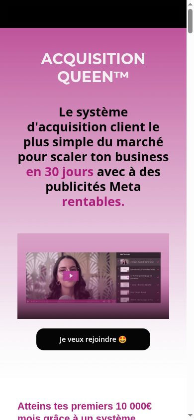 Hero Acquisition Queen sur mobile