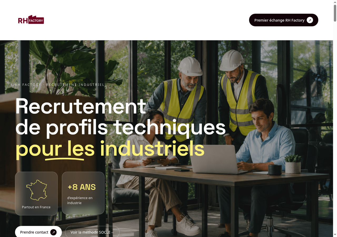 Hero MyRH Factory sur ordinateur